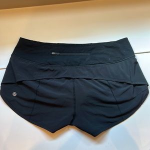 Black Lululemon Speed up shorts